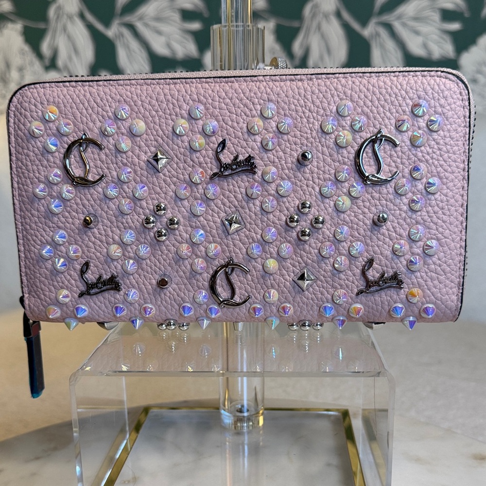 Christian Louboutin Authentic NIB Blush Pannetone Zippy Wallet, full incl - Picture 2 of 11
